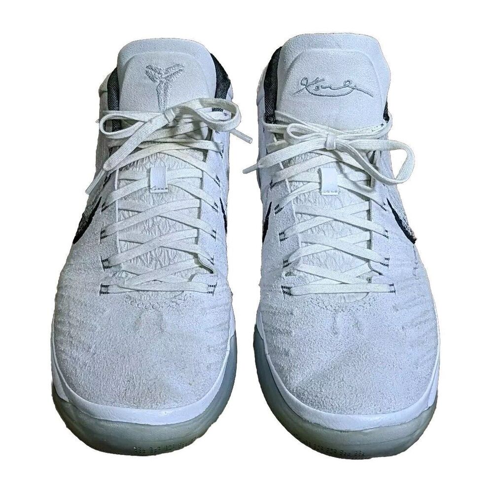 Nike Kobe AD Mid Top Men's Sneakers Size 11 White Ice 922482-102 Metallic Silver